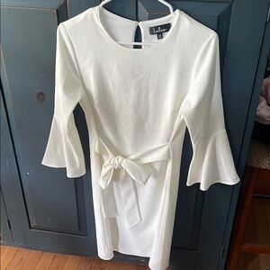 Lulus White Bell Sleeve Dress